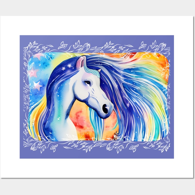 Starry Rainbow Steed Wall Art by Artistry23